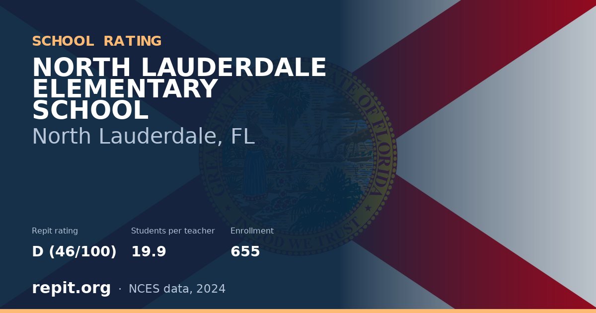 NORTH LAUDERDALE ELEMENTARY SCHOOL, North Lauderdale, FL — Repit school rating D (46/100)