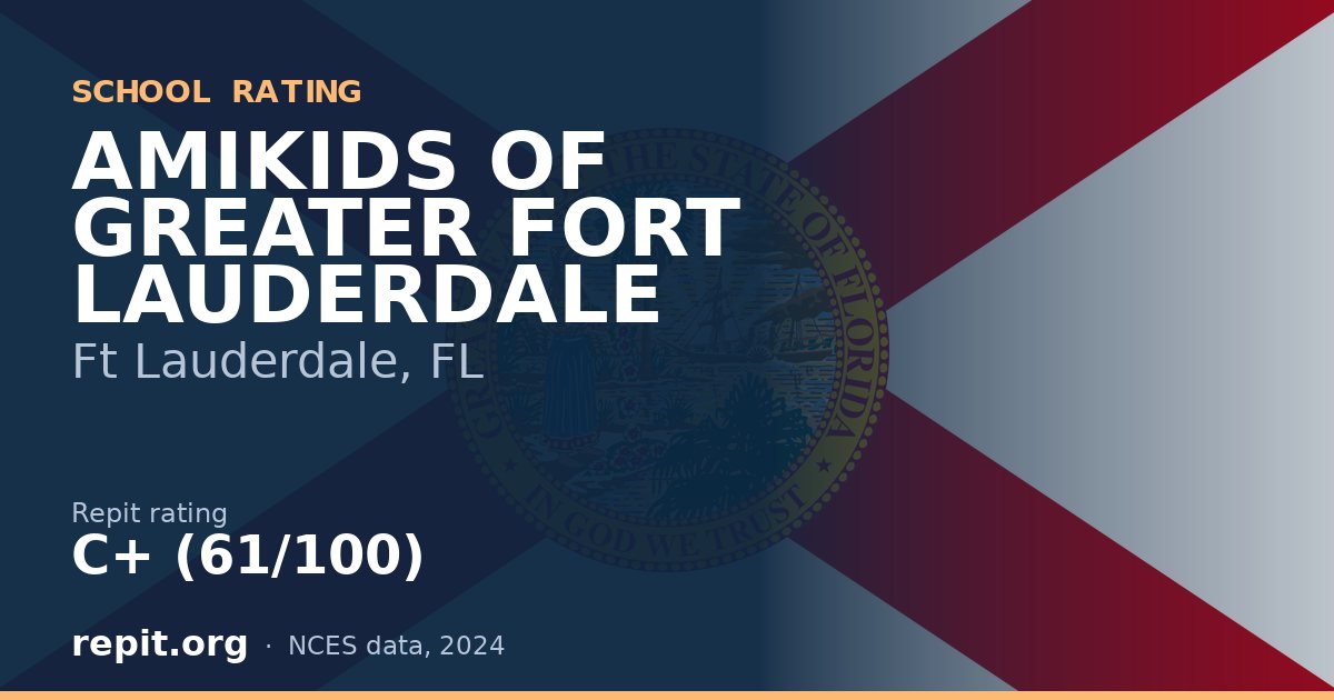 AMIKIDS OF GREATER FORT LAUDERDALE, Ft Lauderdale, FL — Repit school rating C+ (61/100)