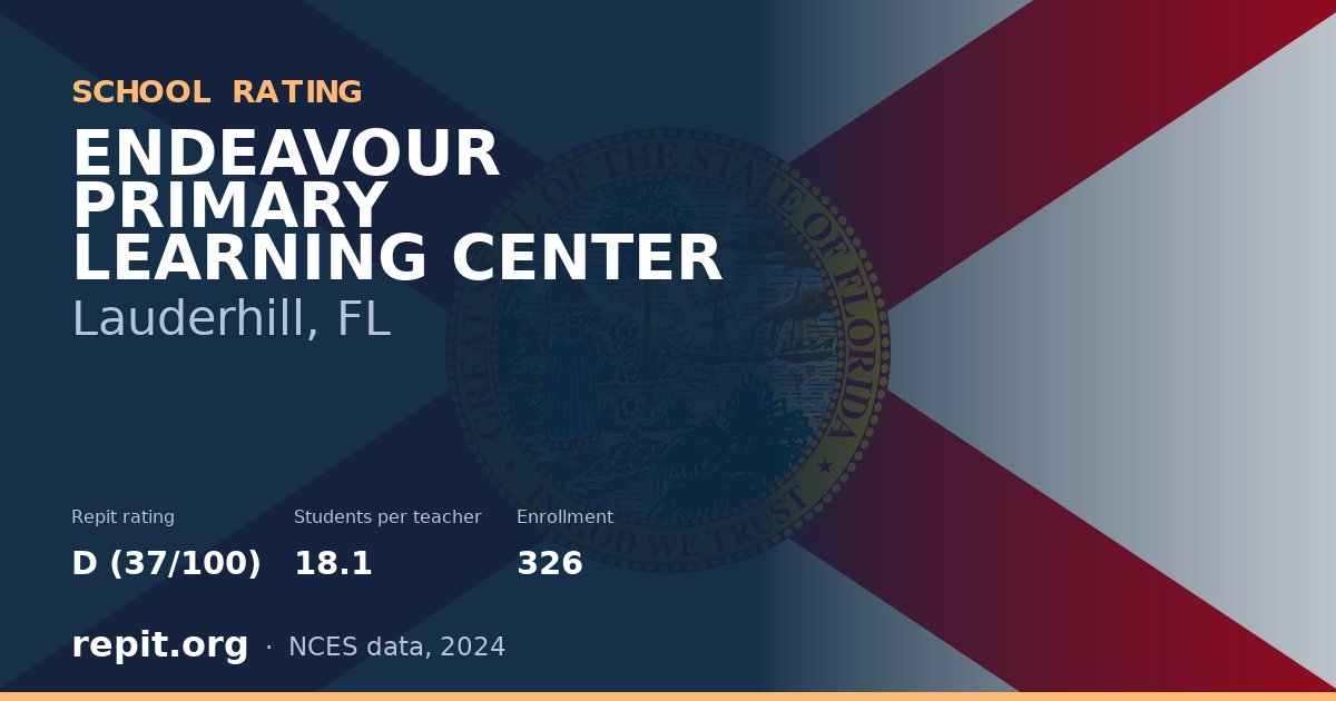 ENDEAVOUR PRIMARY LEARNING CENTER, Lauderhill, FL — Repit school rating D (37/100)