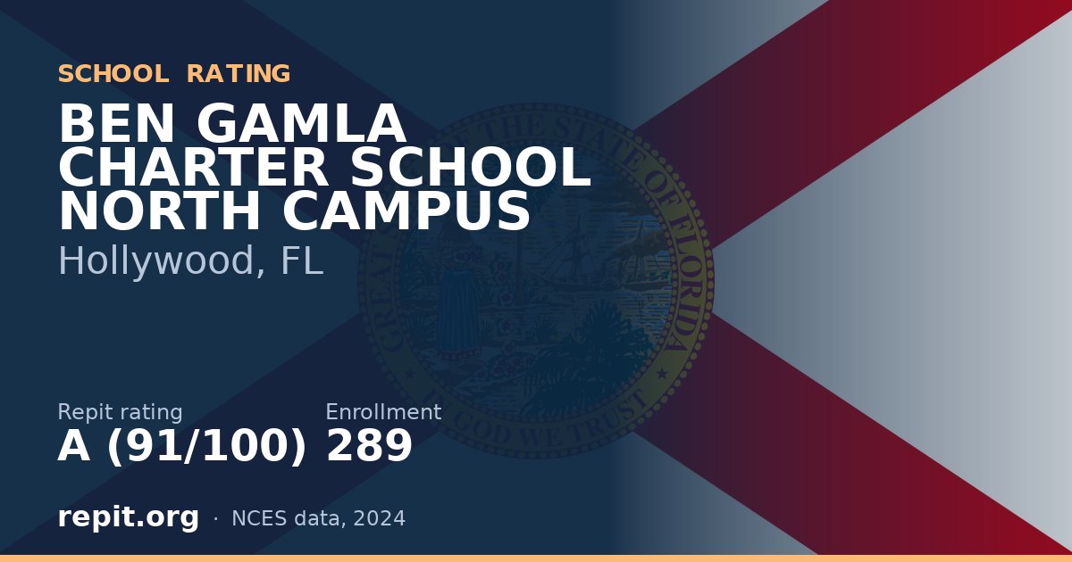 BEN GAMLA CHARTER SCHOOL NORTH CAMPUS, Hollywood, FL — Repit school rating A (91/100)
