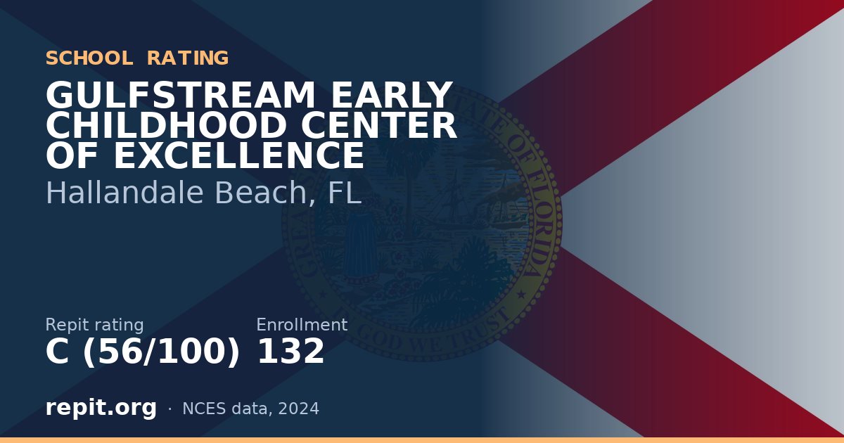GULFSTREAM EARLY CHILDHOOD CENTER OF EXCELLENCE, Hallandale Beach, FL — Repit school rating C (56/100)