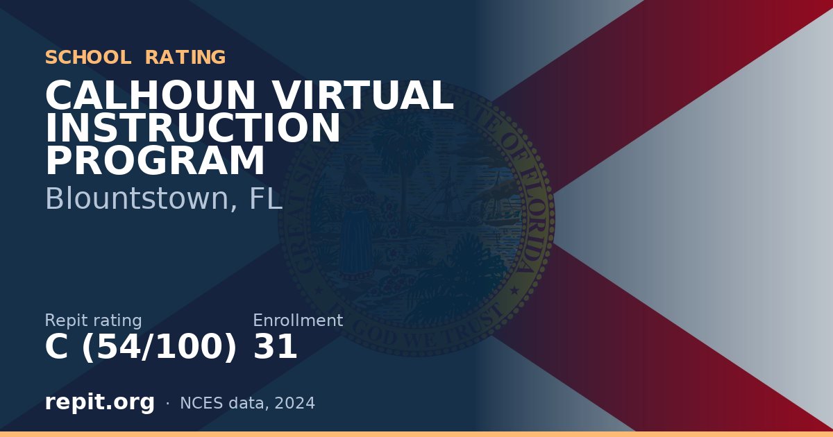 CALHOUN VIRTUAL INSTRUCTION PROGRAM, Blountstown, FL — Repit school rating C (54/100)