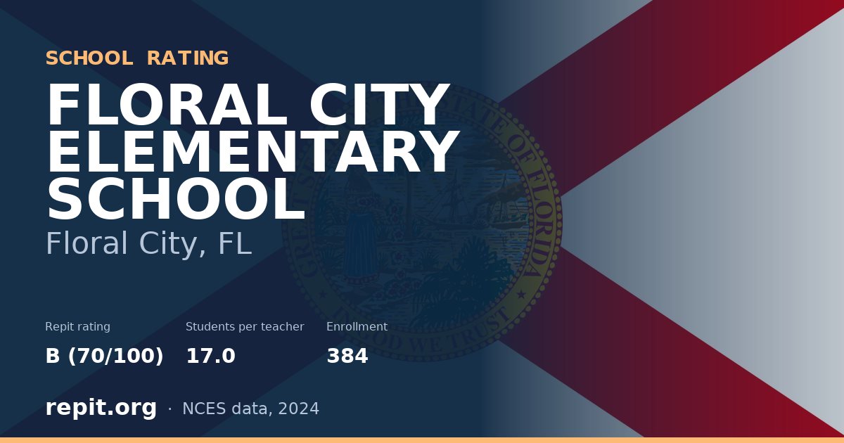 FLORAL CITY ELEMENTARY SCHOOL, Floral City, FL — Repit school rating B (70/100)