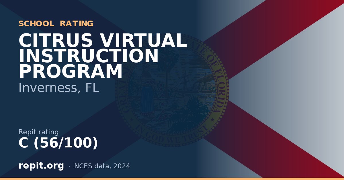CITRUS VIRTUAL INSTRUCTION PROGRAM, Inverness, FL — Repit school rating C (56/100)