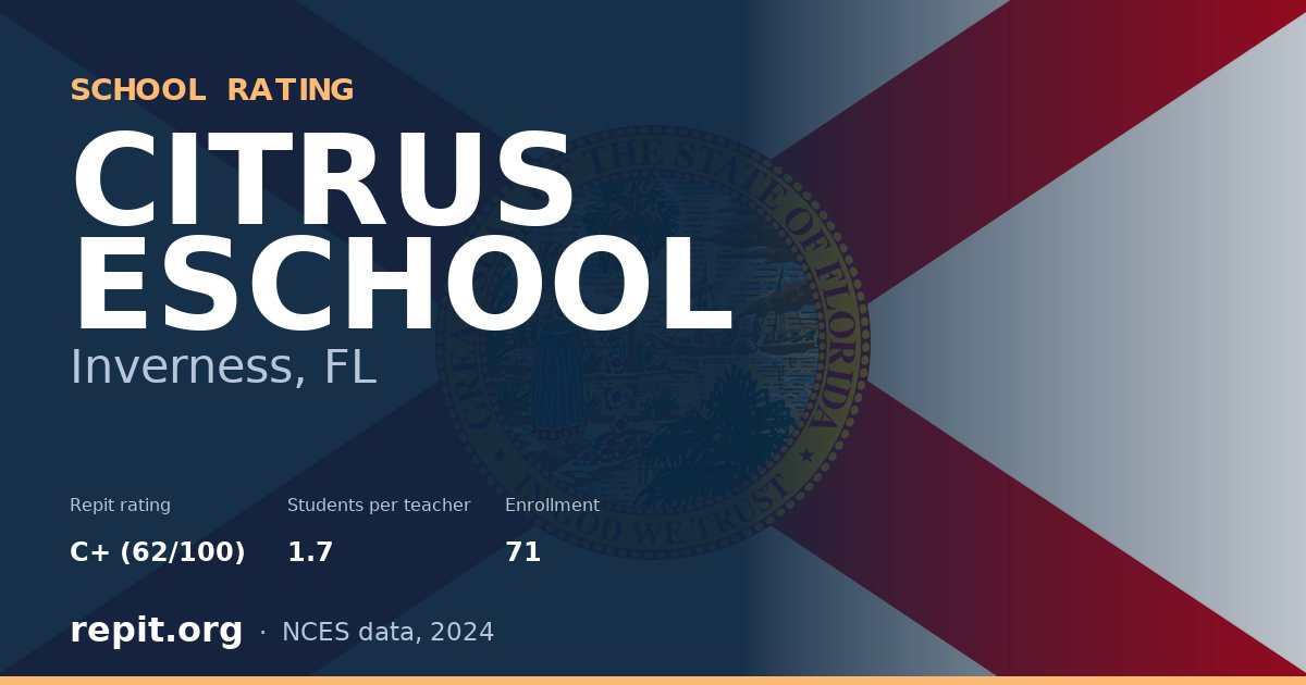 CITRUS ESCHOOL, Inverness, FL — Repit school rating C+ (62/100)