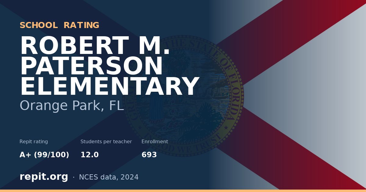 ROBERT M. PATERSON ELEMENTARY, Orange Park, FL — Repit school rating A+ (99/100)