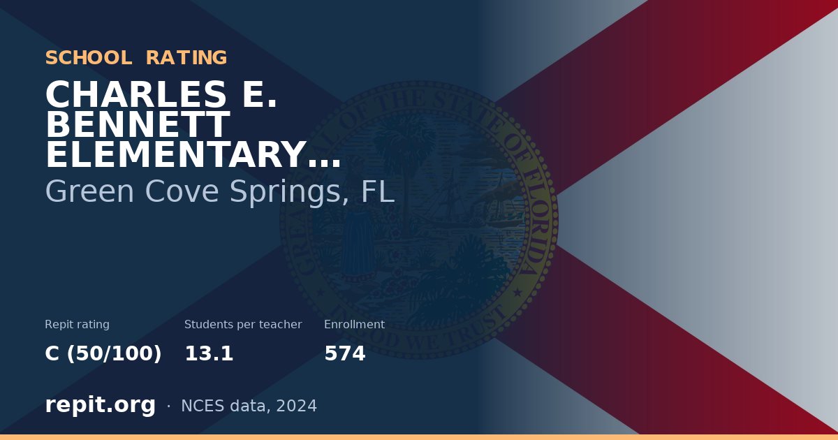 CHARLES E. BENNETT ELEMENTARY SCHOOL, Green Cove Springs, FL — Repit school rating C (50/100)