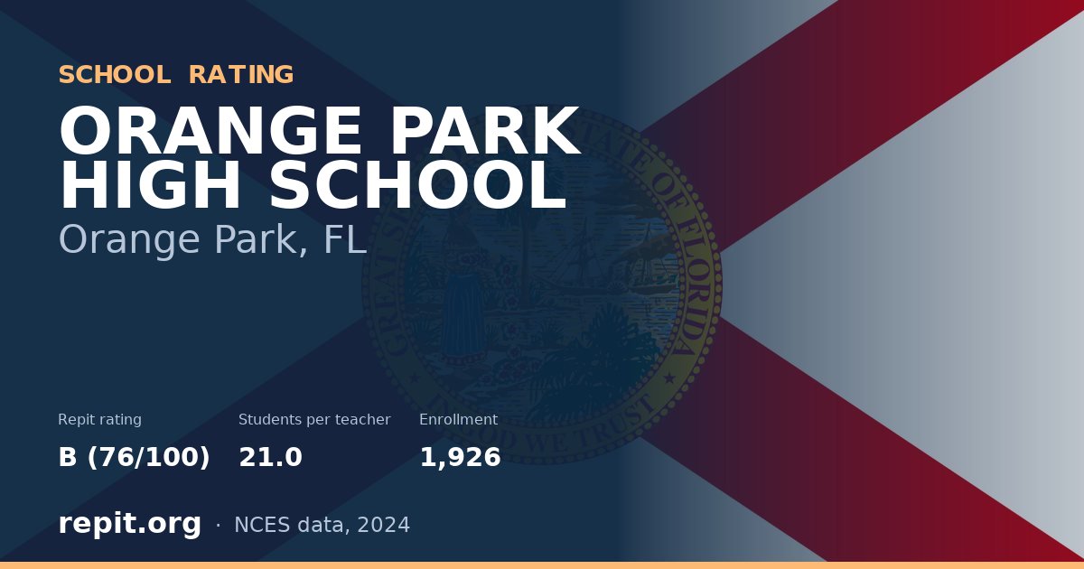 ORANGE PARK HIGH SCHOOL, Orange Park, FL — Repit school rating B (76/100)