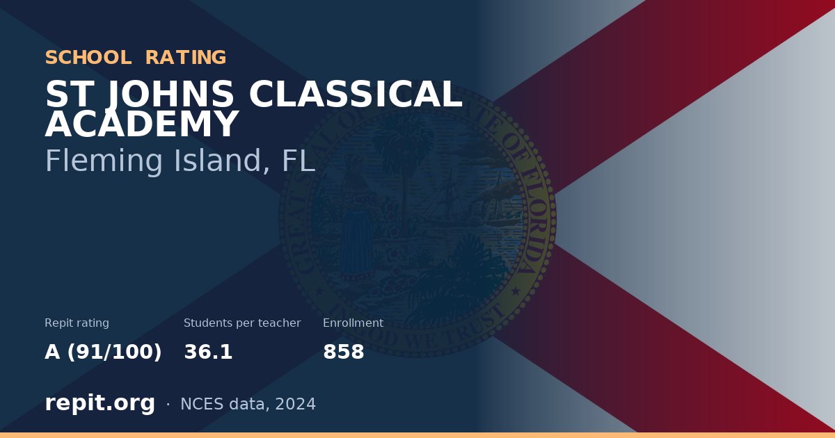 ST JOHNS CLASSICAL ACADEMY, Fleming Island, FL — Repit school rating A (91/100)