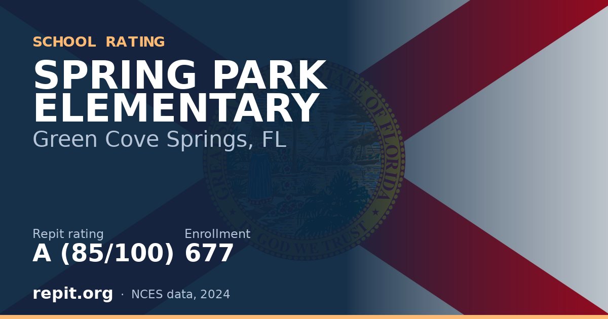 SPRING PARK ELEMENTARY, Green Cove Springs, FL — Repit school rating A (85/100)