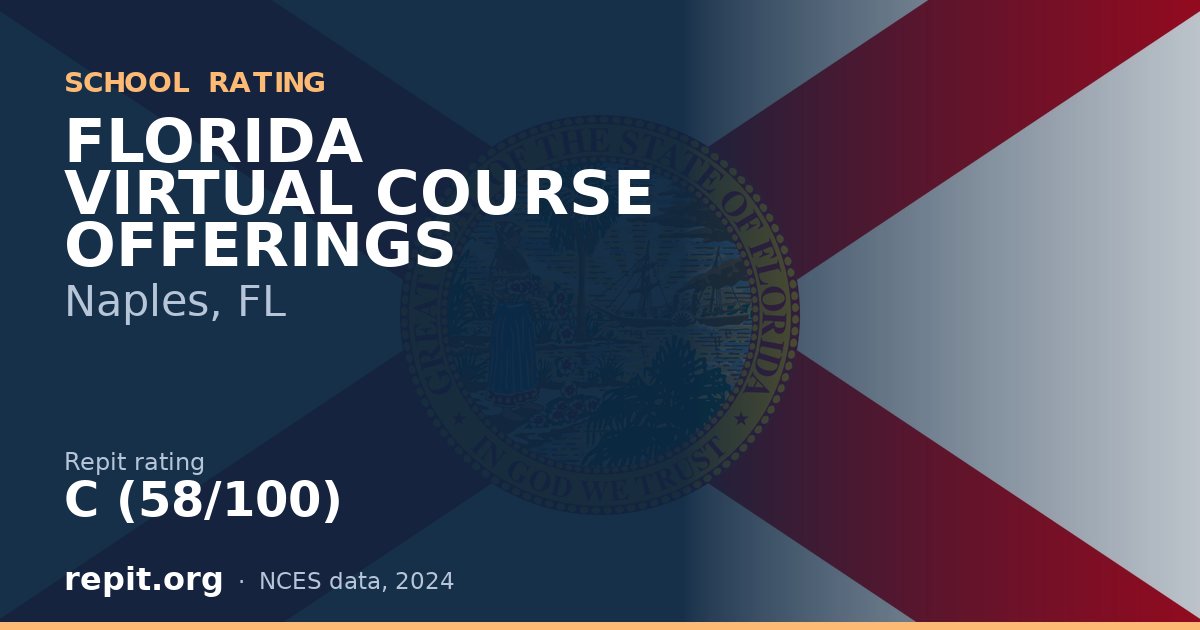 FLORIDA VIRTUAL COURSE OFFERINGS, Naples, FL — Repit school rating C (58/100)