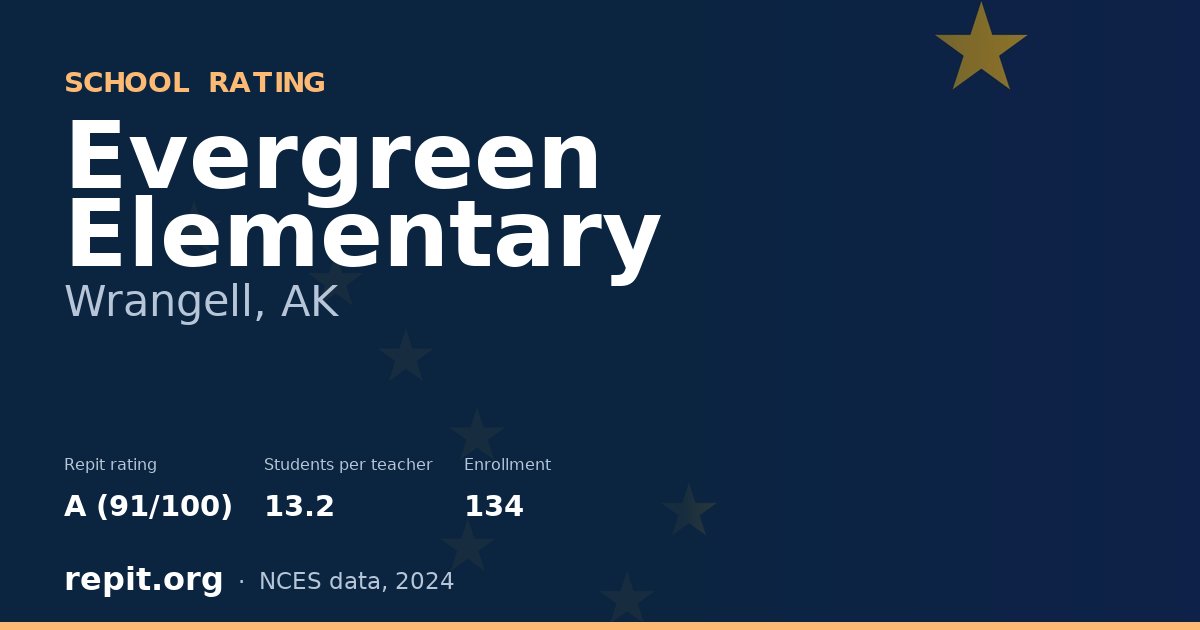Evergreen Elementary, Wrangell, AK — Repit school rating A (91/100)