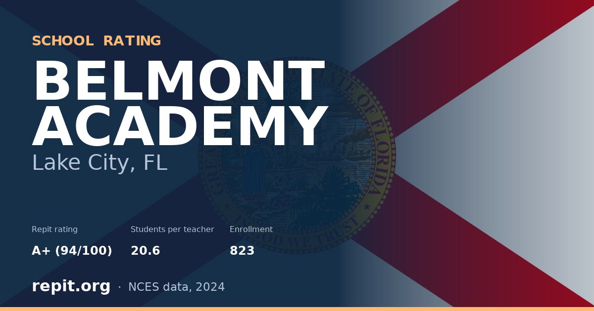 BELMONT ACADEMY, Lake City, FL — Repit school rating A+ (94/100)
