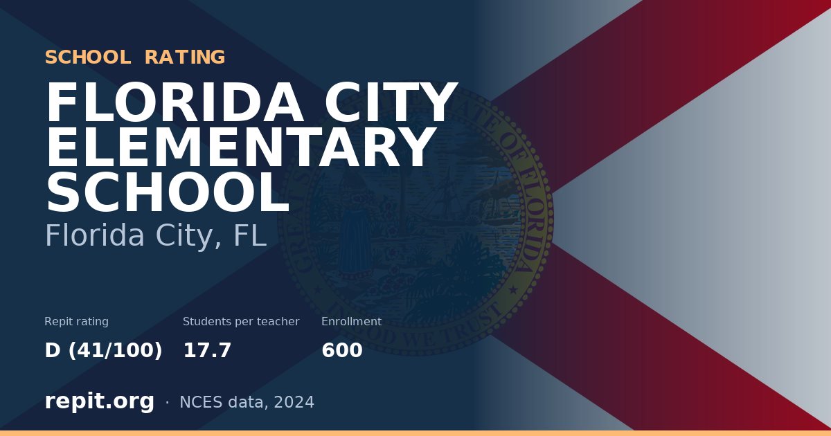 FLORIDA CITY ELEMENTARY SCHOOL, Florida City, FL — Repit school rating D (41/100)