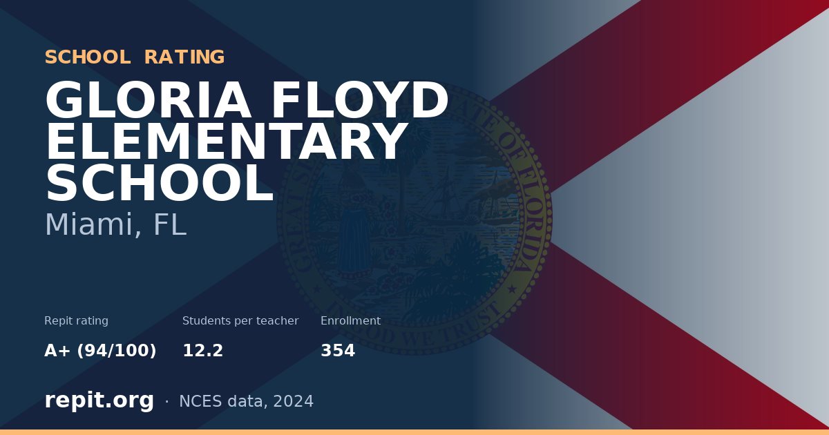 GLORIA FLOYD ELEMENTARY SCHOOL, Miami, FL — Repit school rating A+ (94/100)