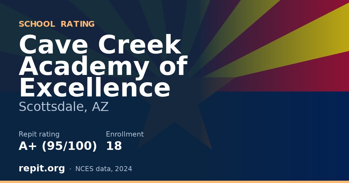 Cave Creek Academy of Excellence, Scottsdale, AZ — Repit school rating A+ (95/100)