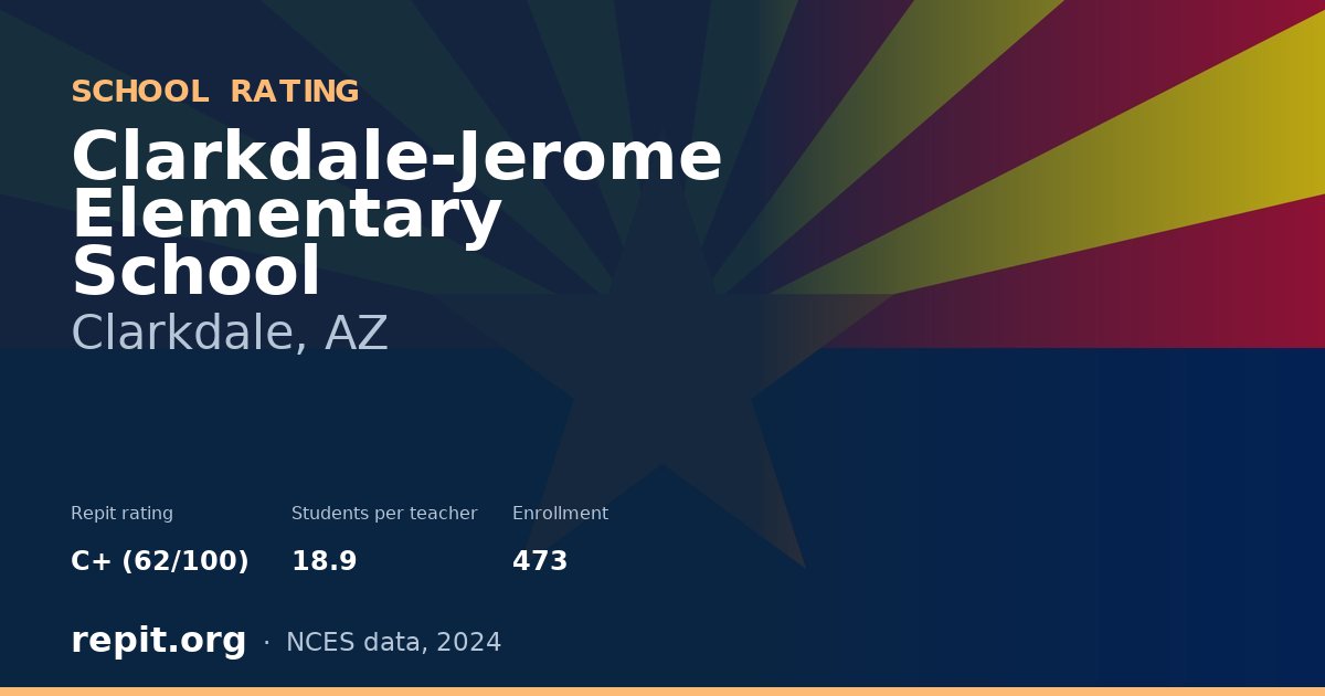 Clarkdale-Jerome Elementary School, Clarkdale, AZ — Repit school rating C+ (62/100)