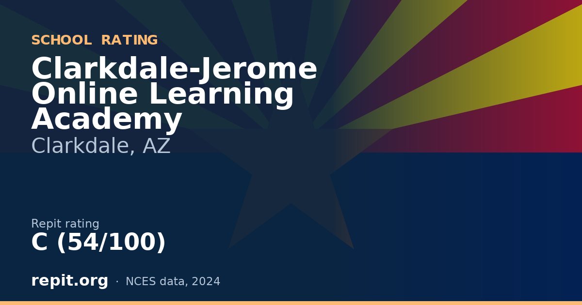 Clarkdale-Jerome Online Learning Academy, Clarkdale, AZ — Repit school rating C (54/100)
