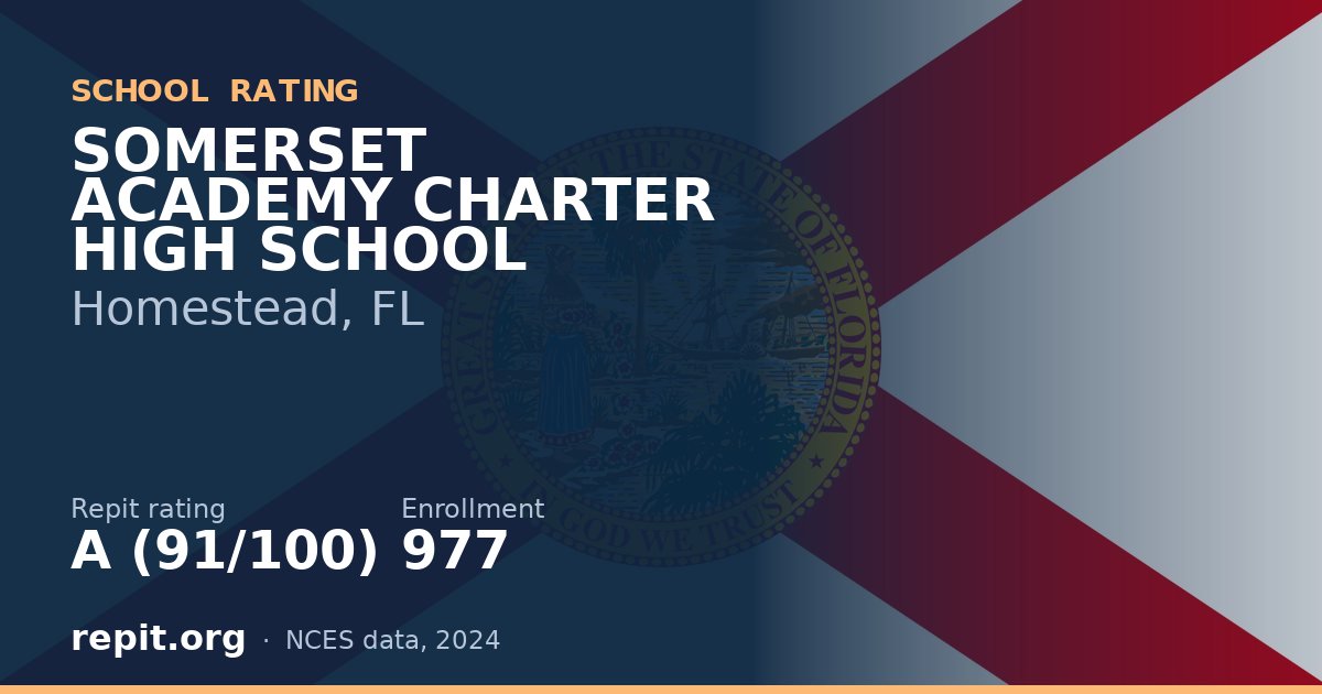 SOMERSET ACADEMY CHARTER HIGH SCHOOL, Homestead, FL — Repit school rating A (91/100)
