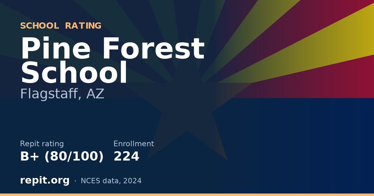 Pine Forest School, Flagstaff, AZ — Repit school rating B+ (80/100)