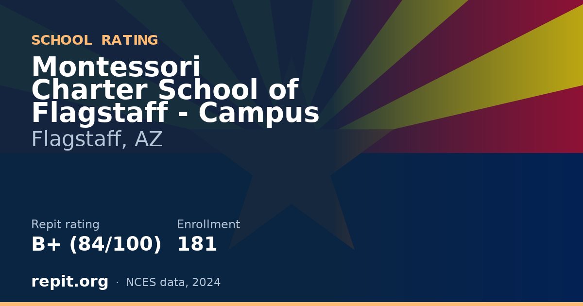 Montessori Charter School of Flagstaff - Campus, Flagstaff, AZ — Repit school rating B+ (84/100)
