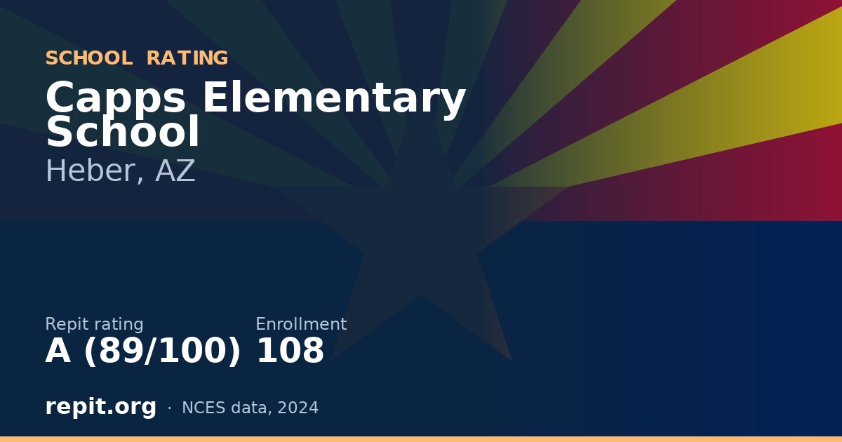Capps Elementary School, Heber, AZ — Repit school rating A (89/100)