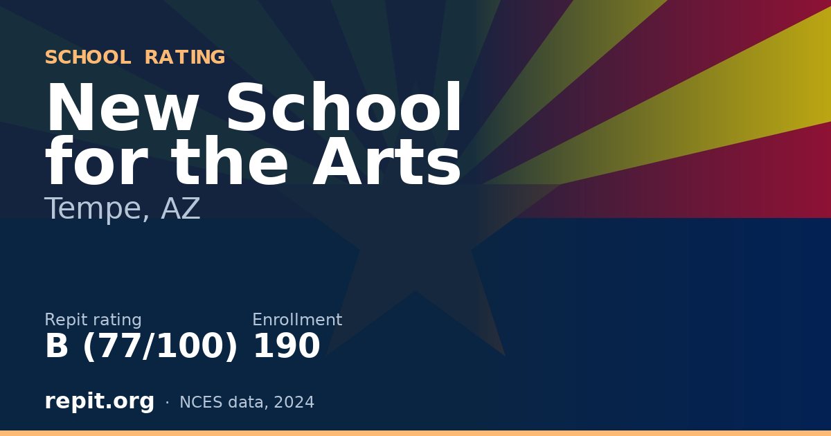 New School for the Arts, Tempe, AZ — Repit school rating B (77/100)