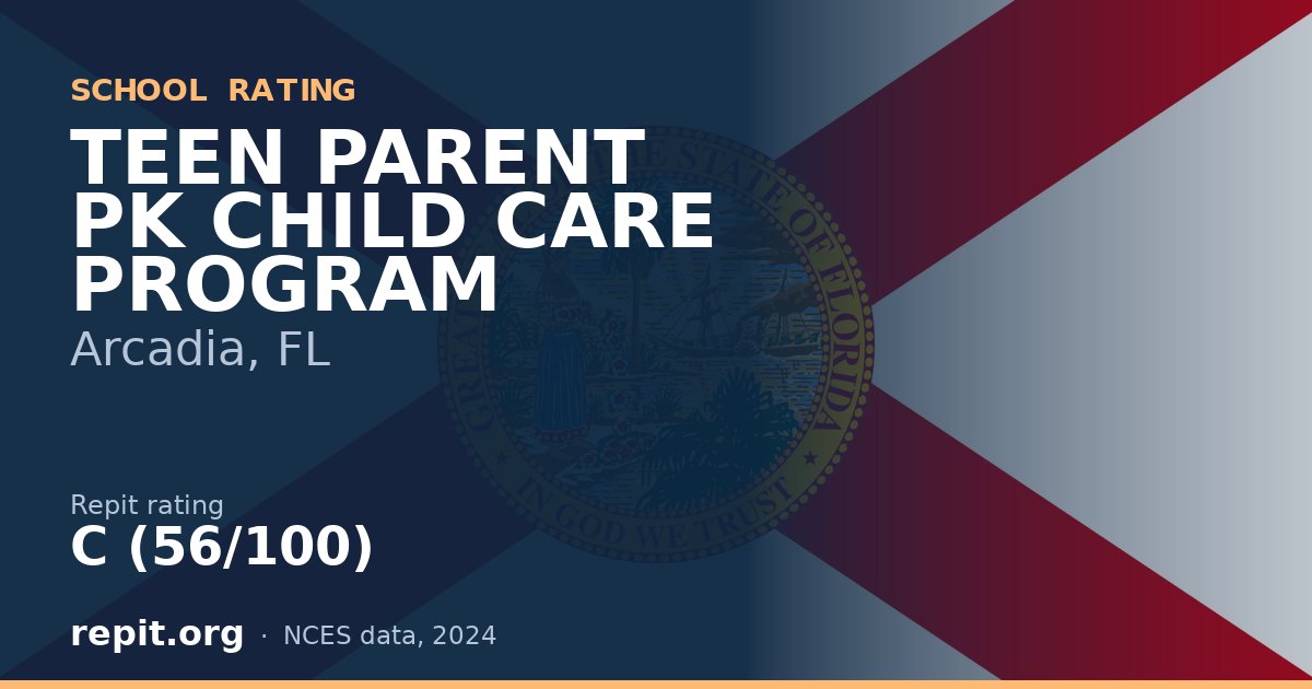 TEEN PARENT PK CHILD CARE PROGRAM, Arcadia, FL — Repit school rating C (56/100)