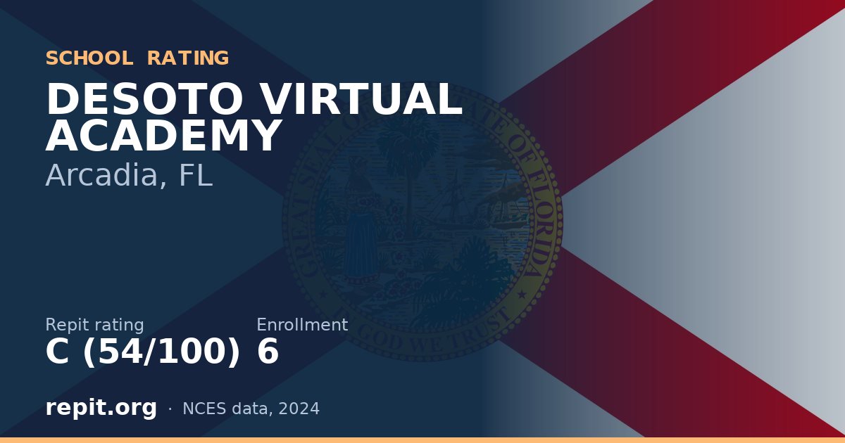 DESOTO VIRTUAL ACADEMY, Arcadia, FL — Repit school rating C (54/100)