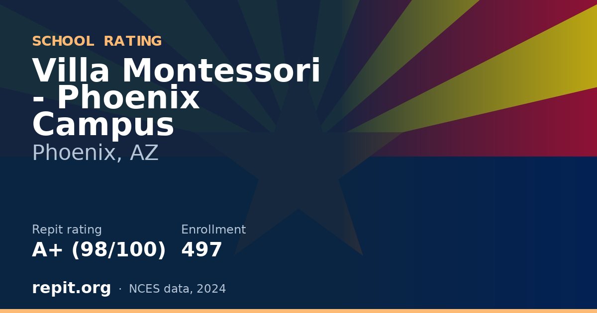 Villa Montessori - Phoenix Campus, Phoenix, AZ — Repit school rating A+ (98/100)