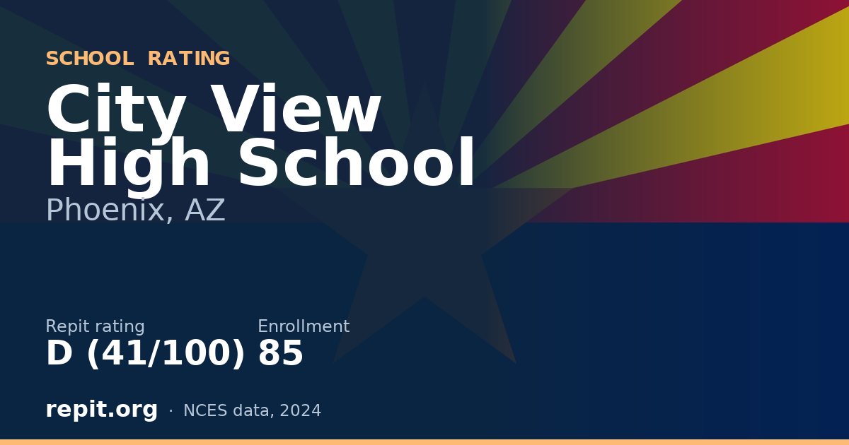 City View High School, Phoenix, AZ — Repit school rating D (41/100)