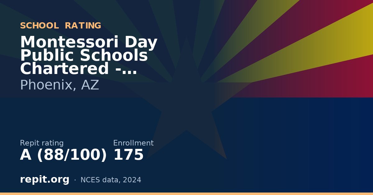 Montessori Day Public Schools Chartered - Mountainside, Phoenix, AZ — Repit school rating A (88/100)