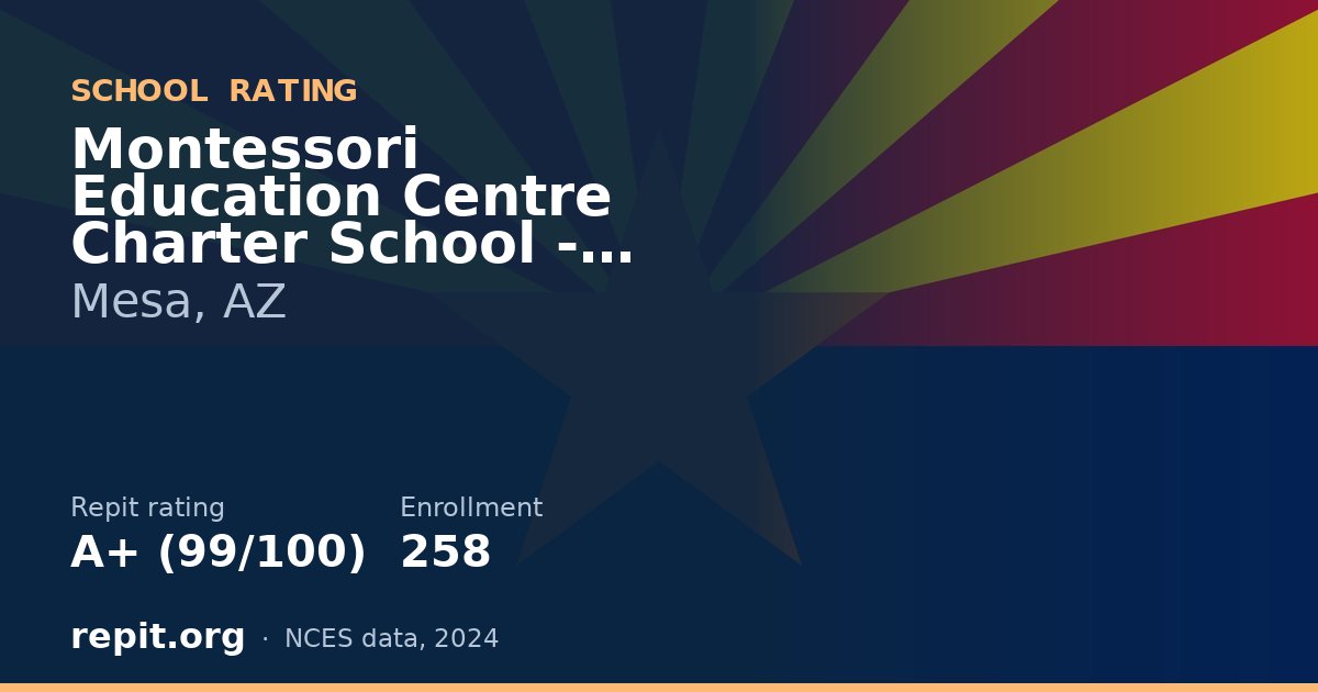 Montessori Education Centre Charter School - Mesa, Mesa, AZ — Repit school rating A+ (99/100)