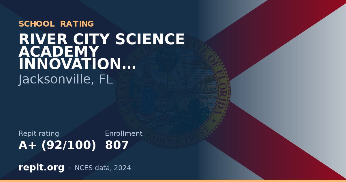RIVER CITY SCIENCE ACADEMY INNOVATION SCHOOL, Jacksonville, FL — Repit school rating A+ (92/100)