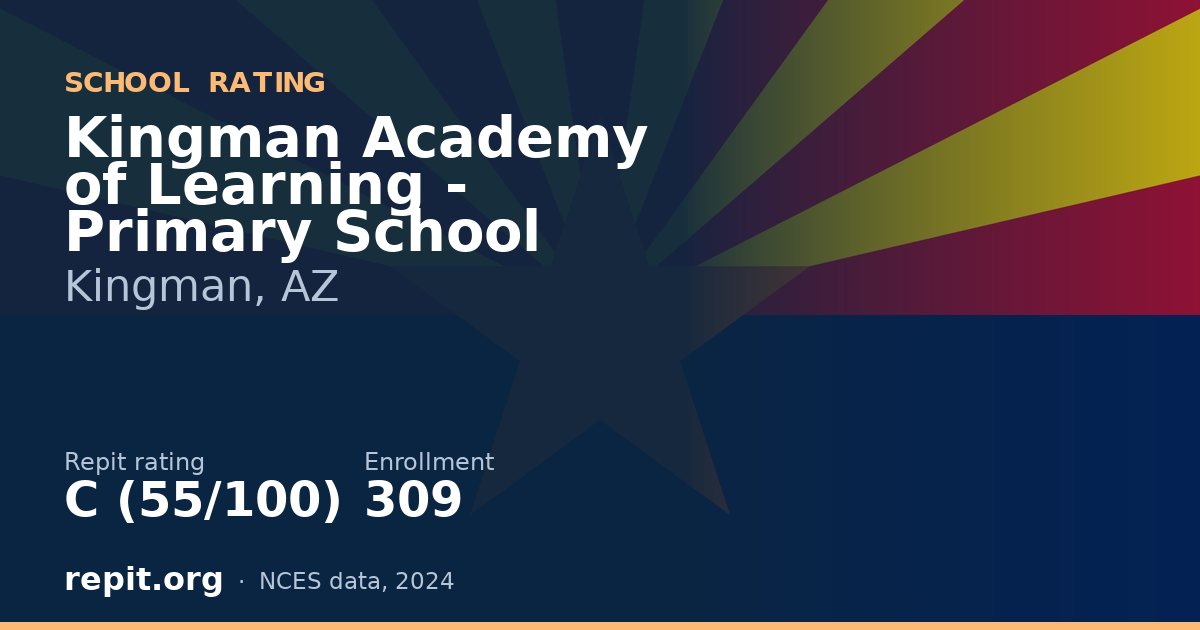 Kingman Academy of Learning - Primary School, Kingman, AZ — Repit school rating C (55/100)