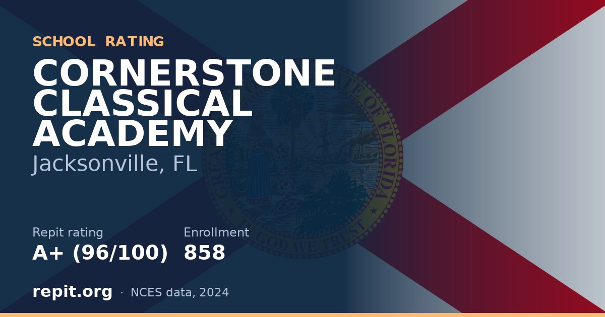 CORNERSTONE CLASSICAL ACADEMY, Jacksonville, FL — Repit school rating A+ (96/100)