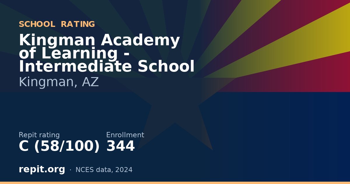 Kingman Academy of Learning - Intermediate School, Kingman, AZ — Repit school rating C (58/100)