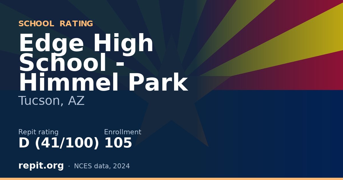 Edge High School - Himmel Park, Tucson, AZ — Repit school rating D (41/100)