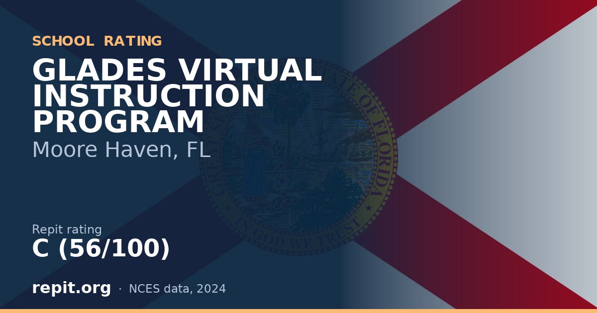 GLADES VIRTUAL INSTRUCTION PROGRAM, Moore Haven, FL — Repit school rating C (56/100)