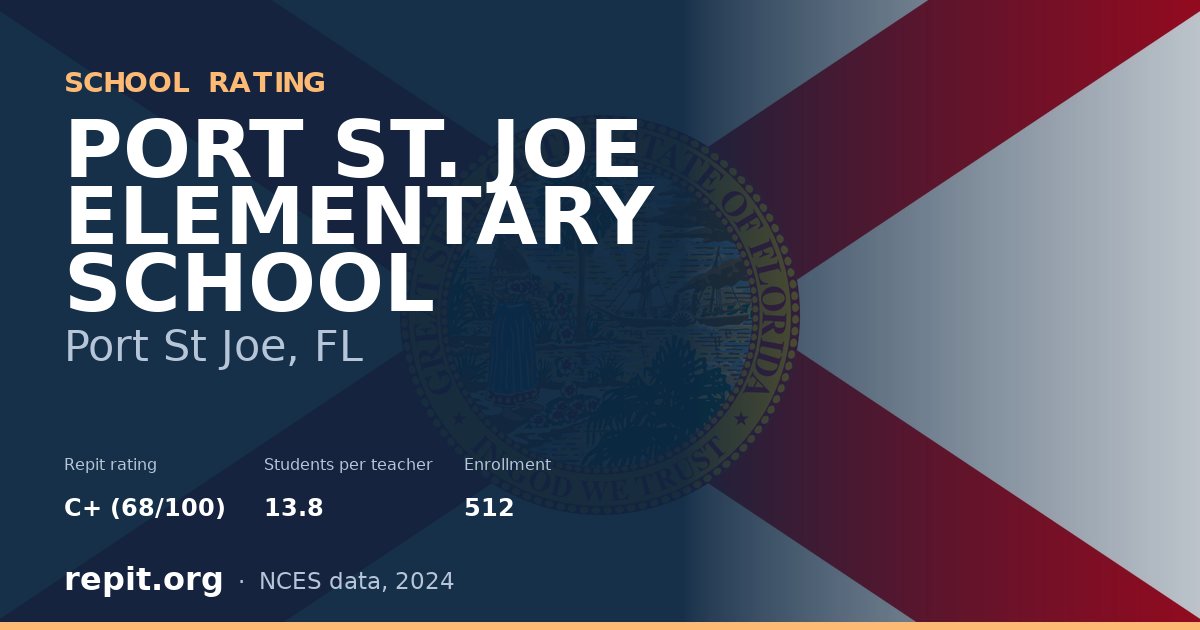 PORT ST. JOE ELEMENTARY SCHOOL, Port St Joe, FL — Repit school rating C+ (68/100)