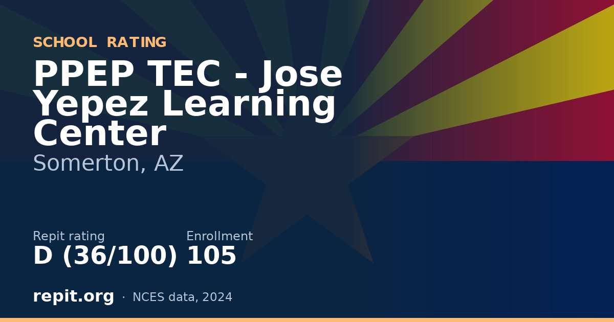PPEP TEC - Jose Yepez Learning Center, Somerton, AZ — Repit school rating D (36/100)