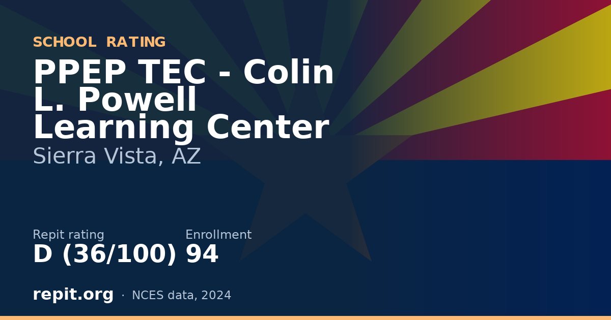 PPEP TEC - Colin L. Powell Learning Center, Sierra Vista, AZ — Repit school rating D (36/100)