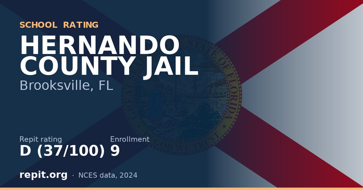 HERNANDO COUNTY JAIL, Brooksville, FL — Repit school rating D (37/100)