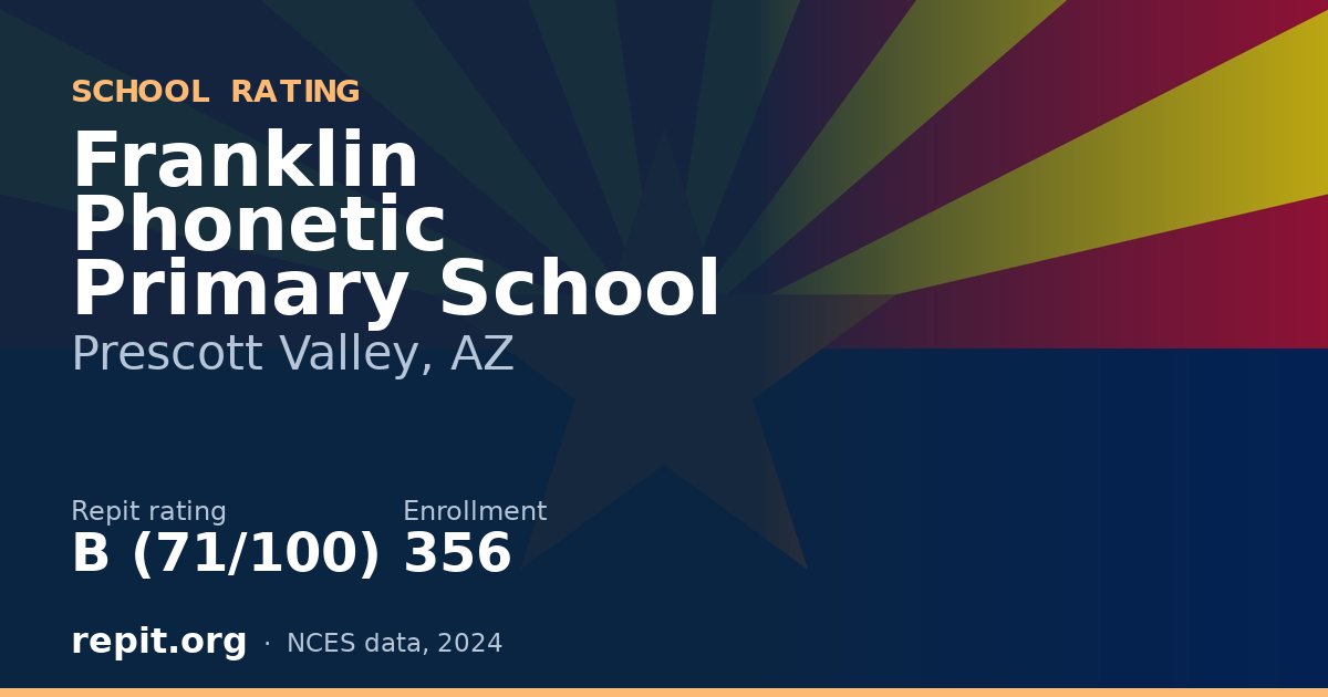 Franklin Phonetic Primary School, Prescott Valley, AZ — Repit school rating B (71/100)