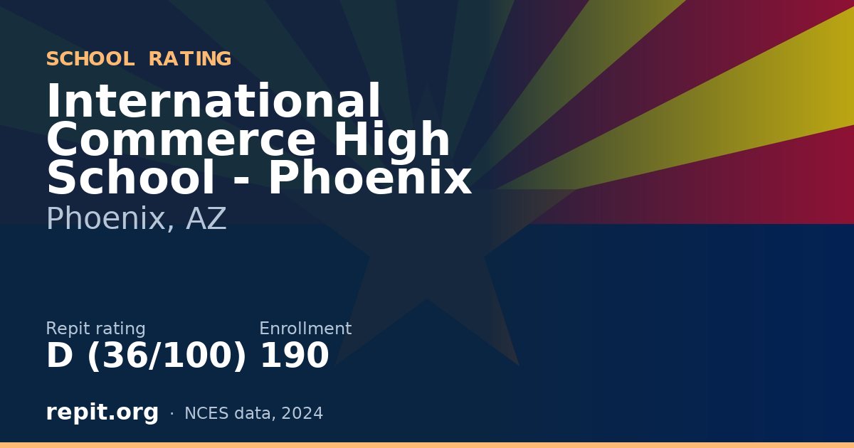 International Commerce High School - Phoenix, Phoenix, AZ — Repit school rating D (36/100)