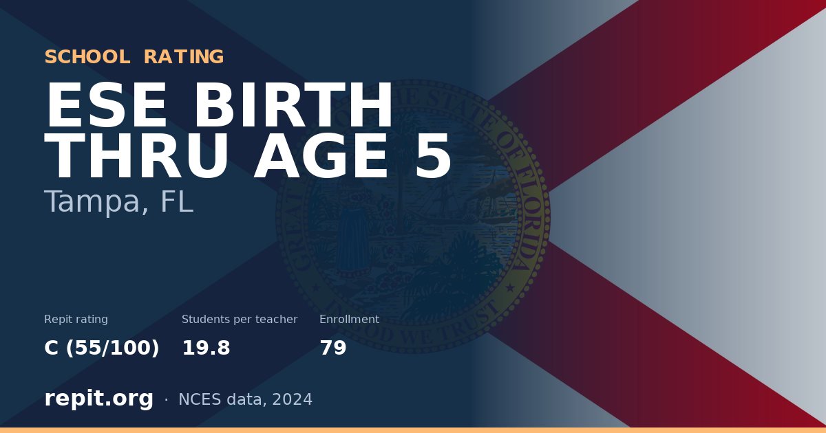 ESE BIRTH THRU AGE 5, Tampa, FL — Repit school rating C (55/100)