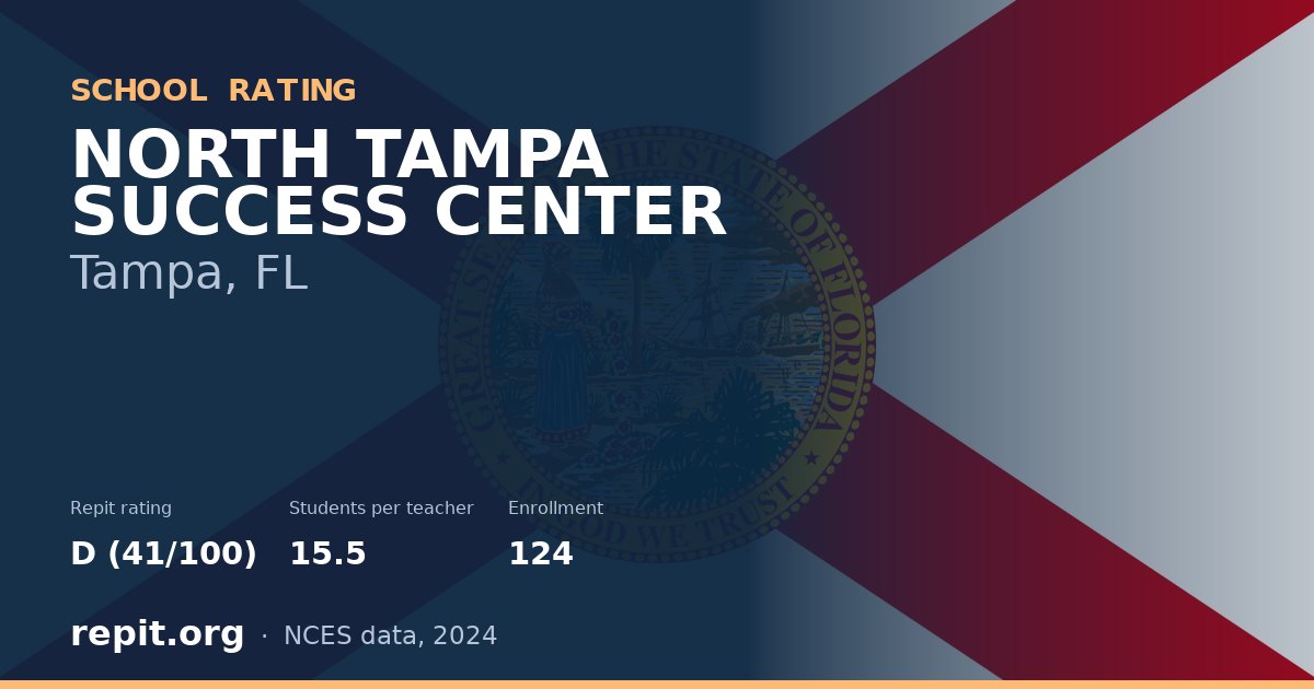 NORTH TAMPA SUCCESS CENTER, Tampa, FL — Repit school rating D (41/100)