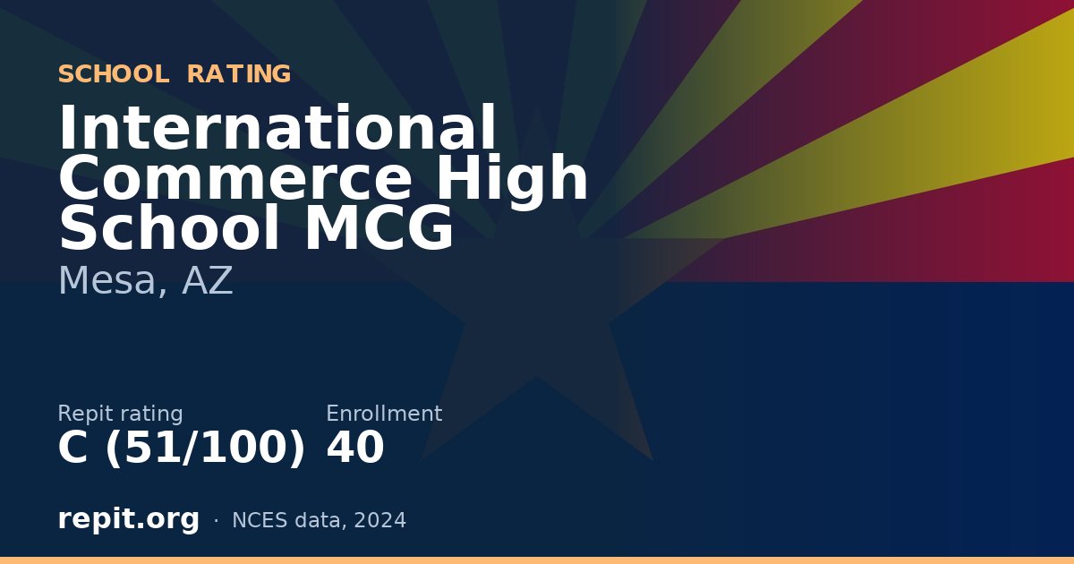 International Commerce High School MCG, Mesa, AZ — Repit school rating C (51/100)