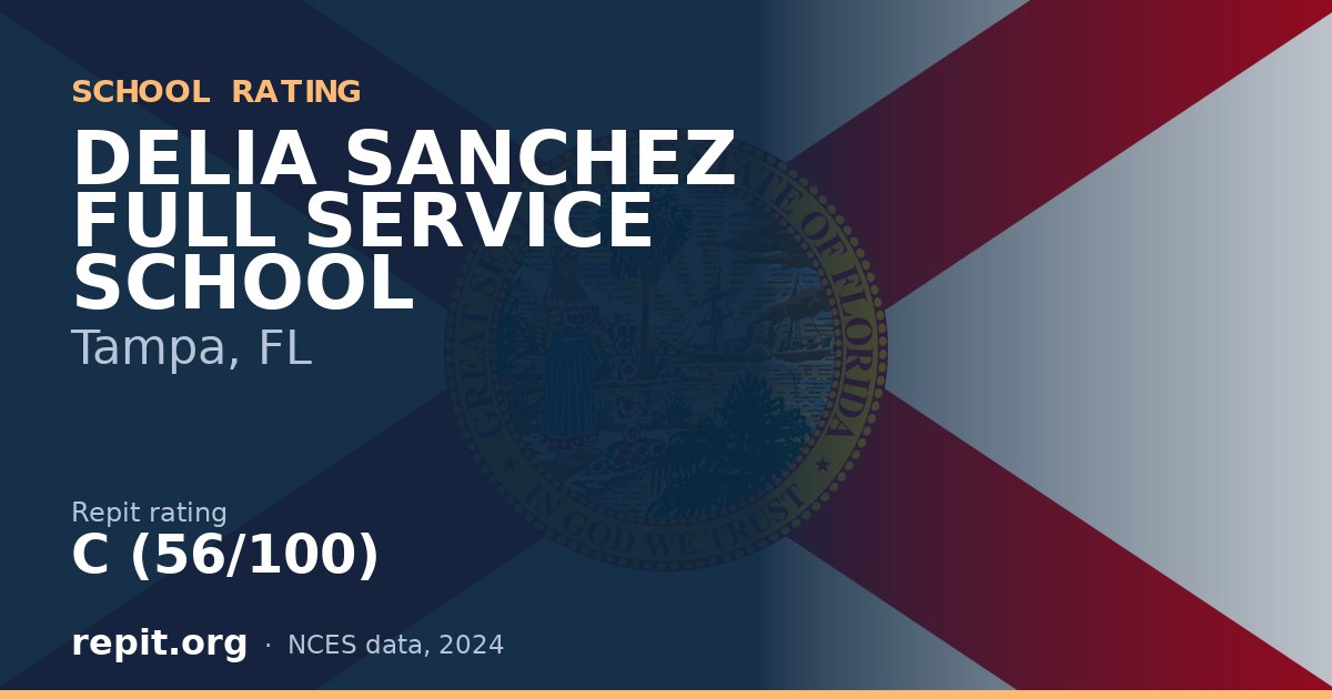 DELIA SANCHEZ FULL SERVICE SCHOOL, Tampa, FL — Repit school rating C (56/100)