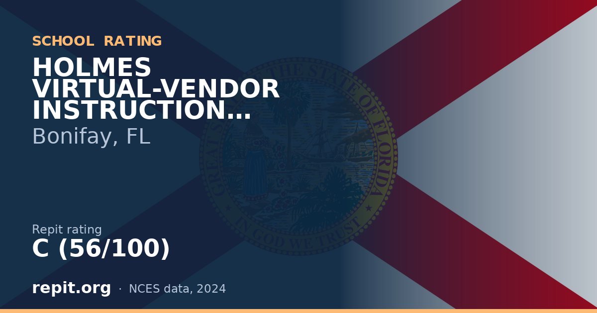 HOLMES VIRTUAL-VENDOR INSTRUCTION PROGRAM, Bonifay, FL — Repit school rating C (56/100)
